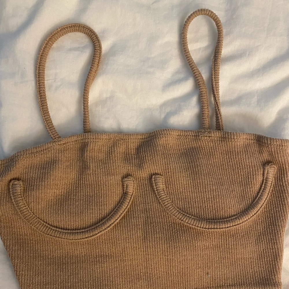 Zaful tank top- beige size S